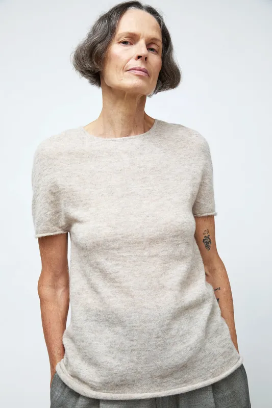 Lauren Manoogian Cape Crewneck in Pebble made by Lauren Manoogian