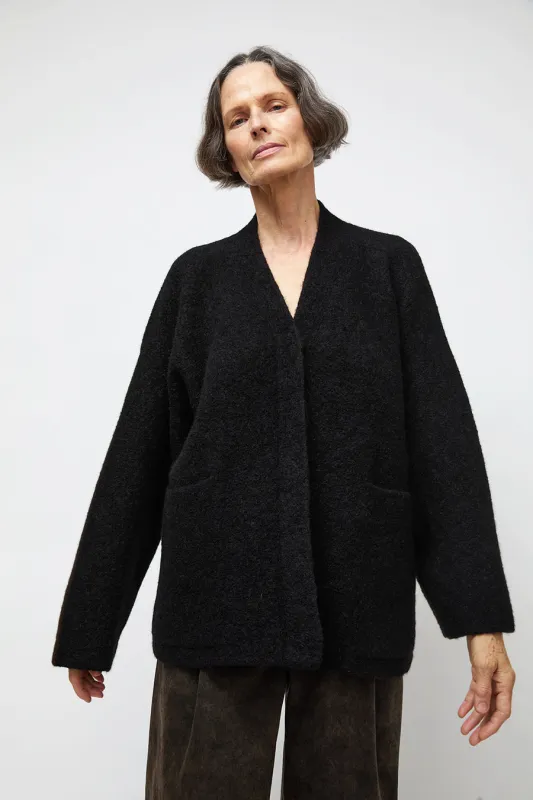 Lauren Manoogian Double Face Cardigan in Black made by Lauren Manoogian