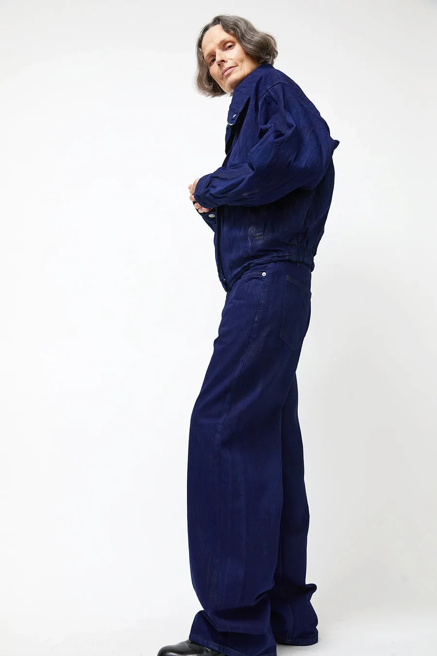 Dala Funnel Jacket in Deep Sea Crackle sold by No. 6 product image thumbnail 4