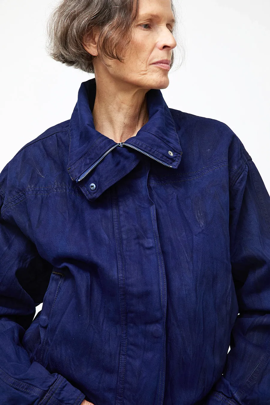 Dala Funnel Jacket in Deep Sea Crackle sold by No. 6 product image thumbnail 3