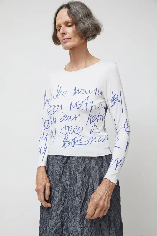 Vladimir Karaleev Long Sleeve Print Top in Mount made by No. 6