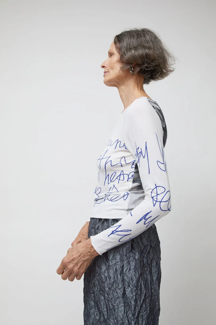 Vladimir Karaleev Long Sleeve Print Top in Mount sold by No. 6 product image thumbnail 5
