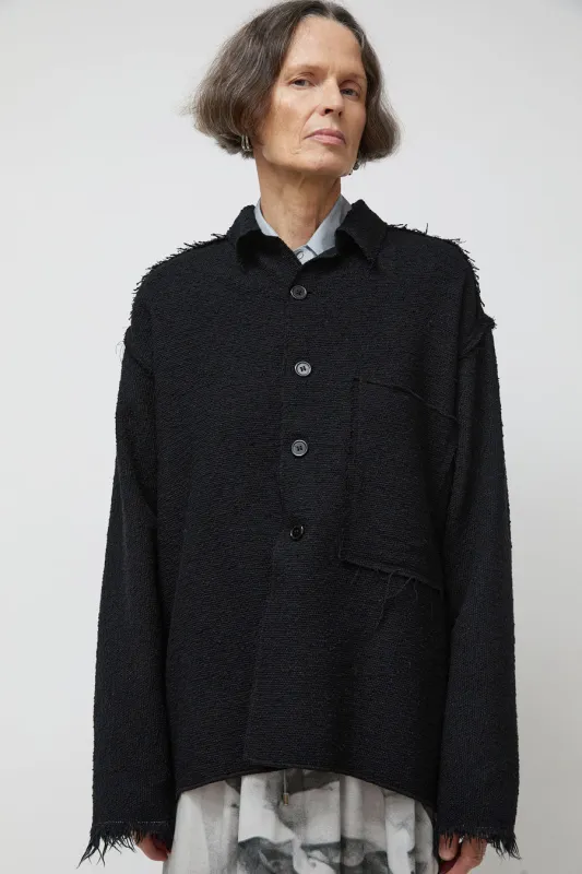Vladimir Karaleev Shirt Jacket in Black made by No. 6