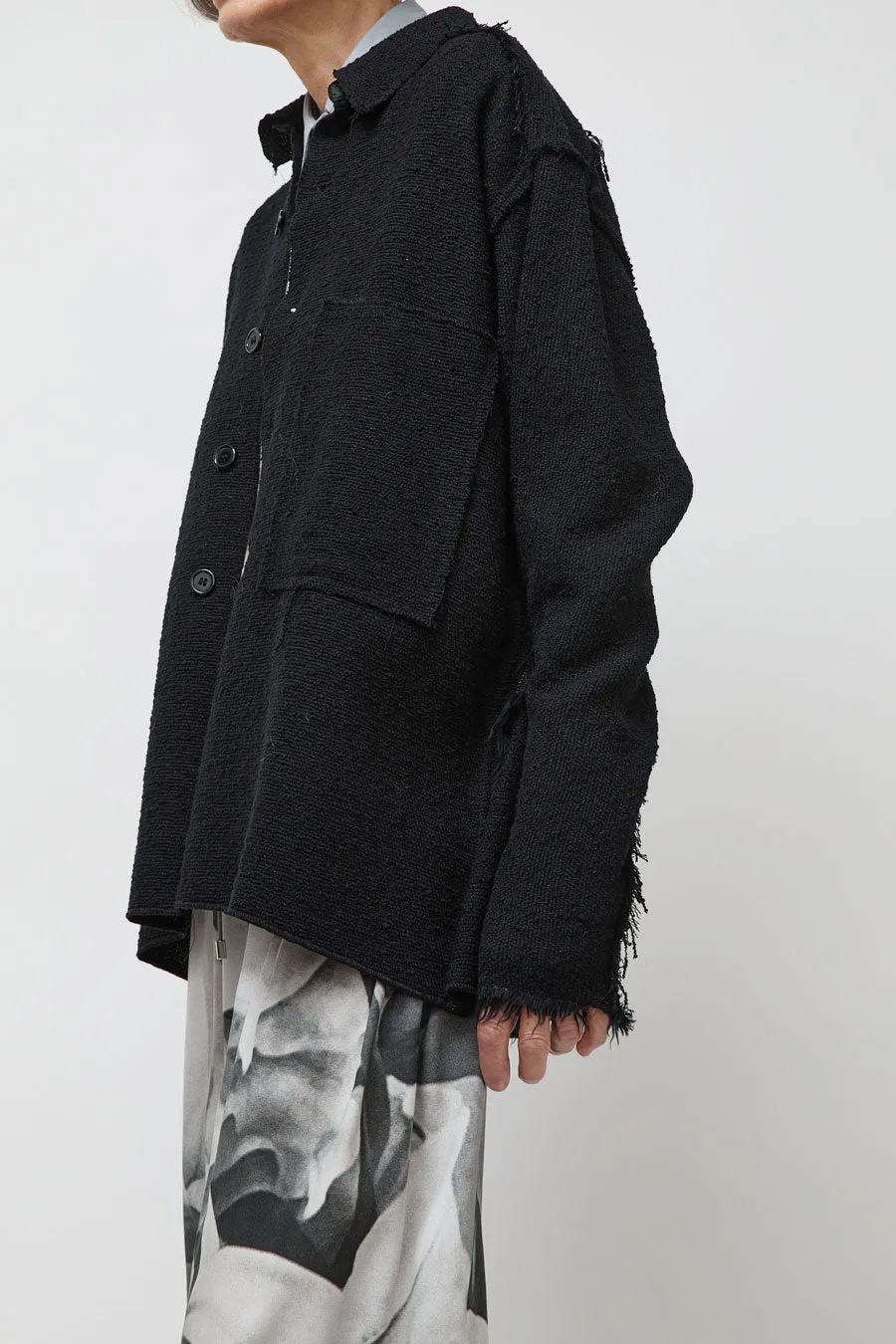 Vladimir Karaleev Shirt Jacket in Black sold by No. 6 product image thumbnail 4