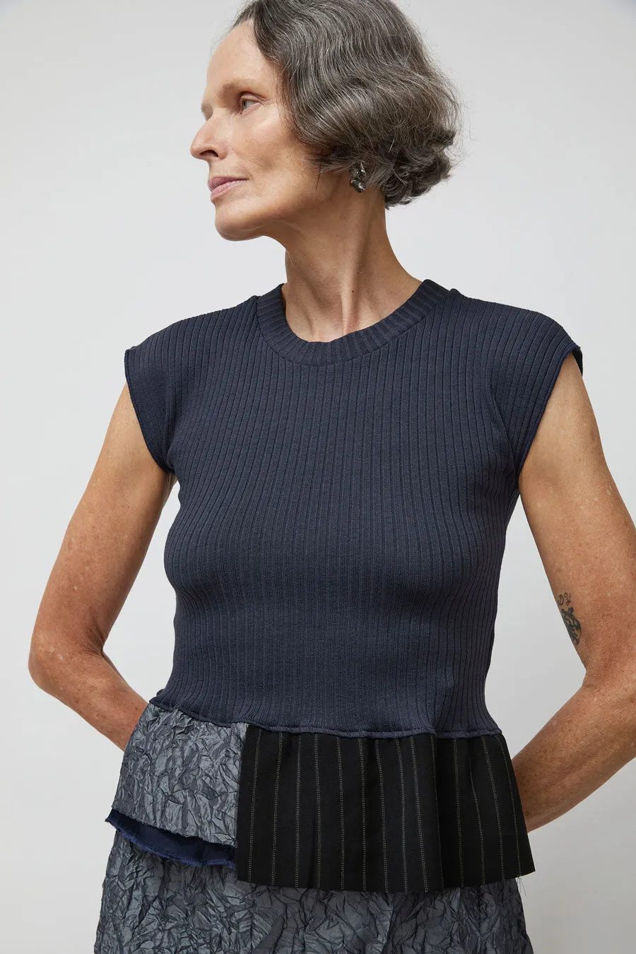 Vladimir Karaleev Gitti Top in Dark Mix sold by No. 6
