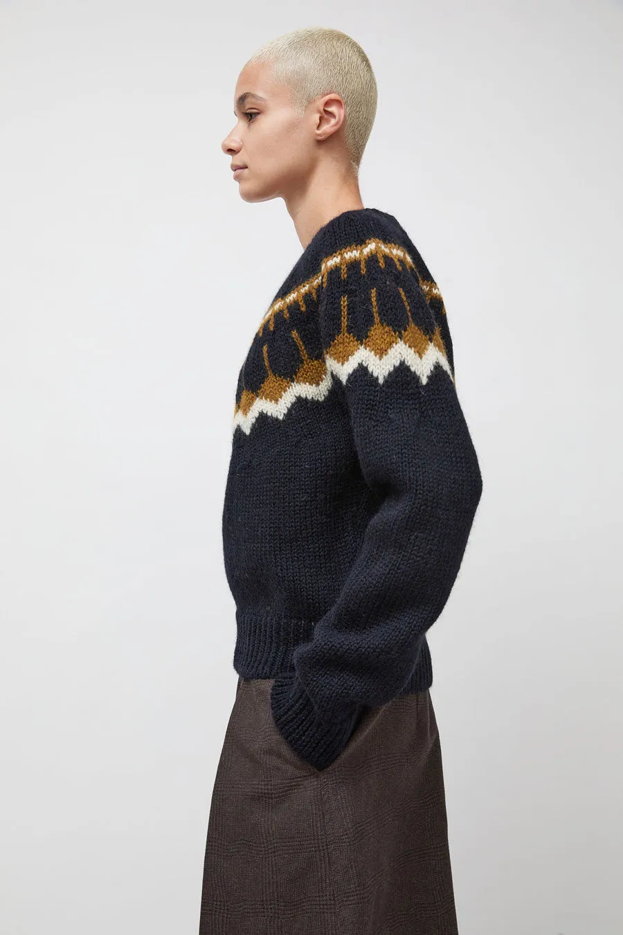 YMC Mini Jeepster Knit in Navy Multi sold by No. 6 product image thumbnail 4