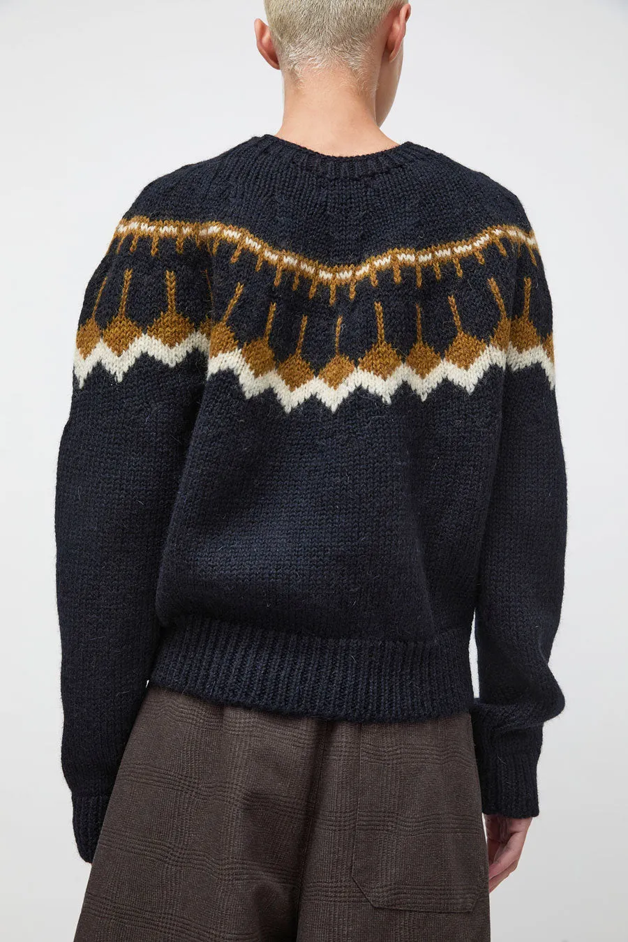 YMC Mini Jeepster Knit in Navy Multi sold by No. 6 product image thumbnail 3