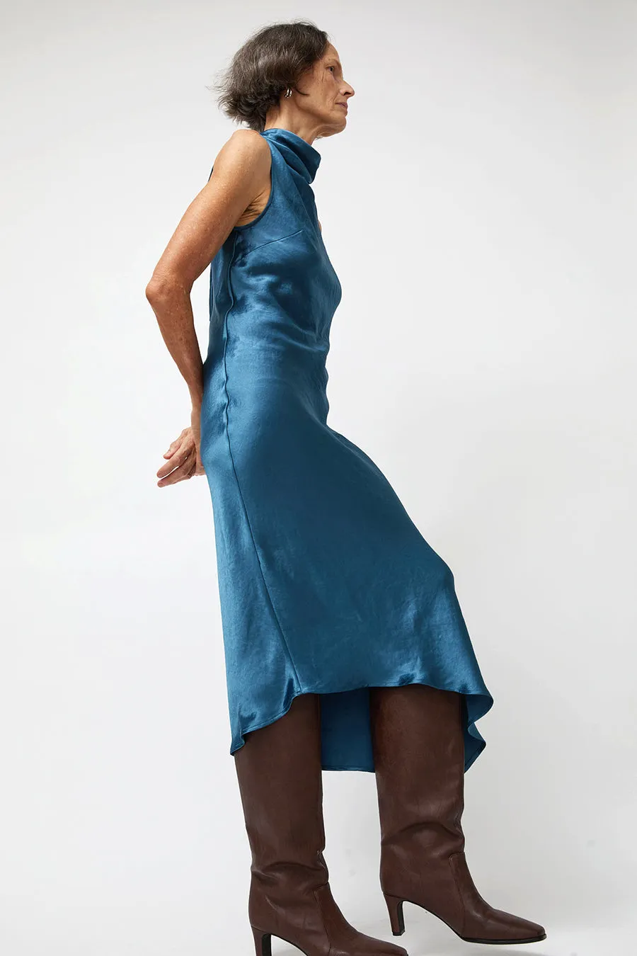 NOMIA Cowl Bias Dress in Lagoon sold by No. 6 product image thumbnail 2