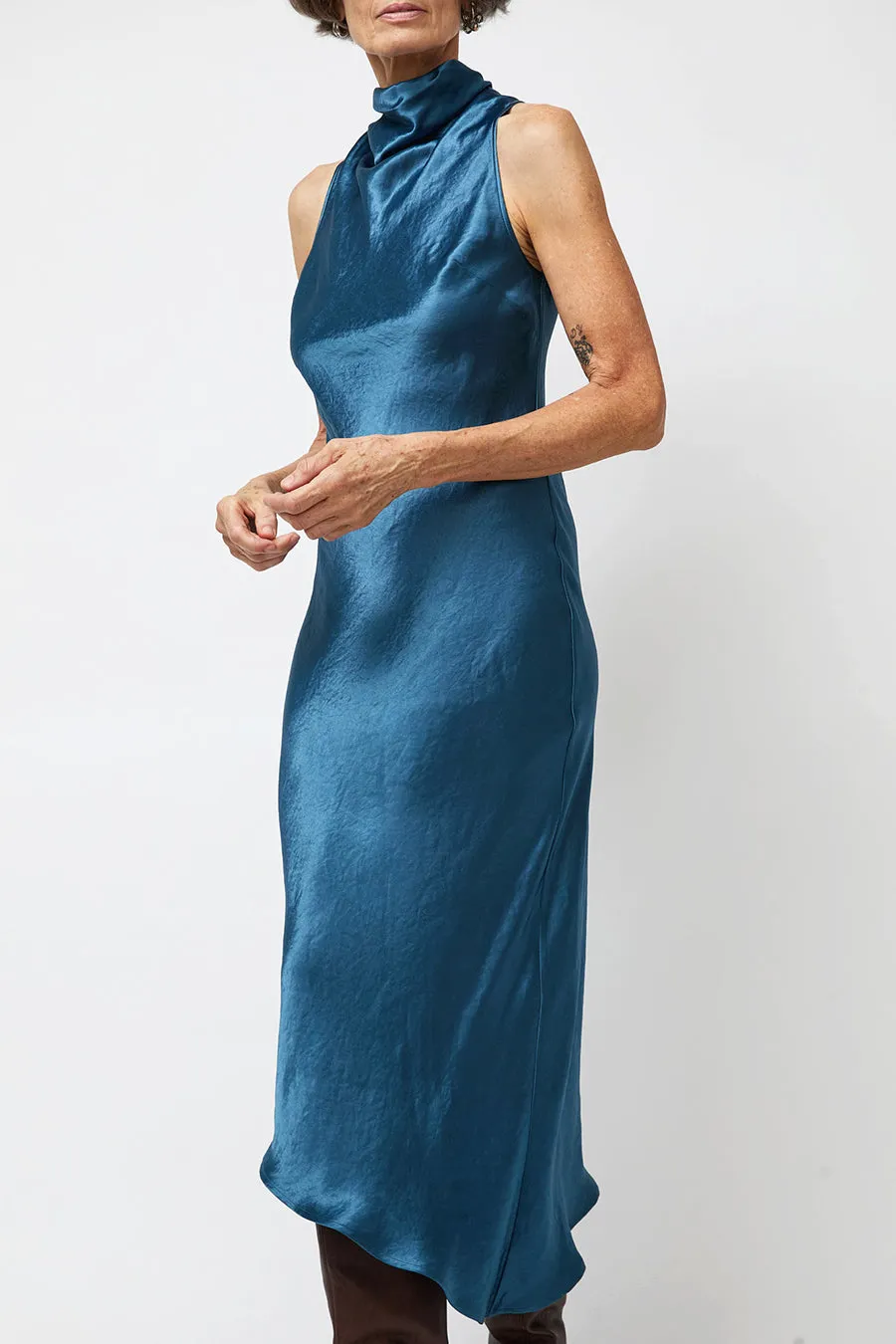 NOMIA Cowl Bias Dress in Lagoon sold by No. 6 product image thumbnail 3