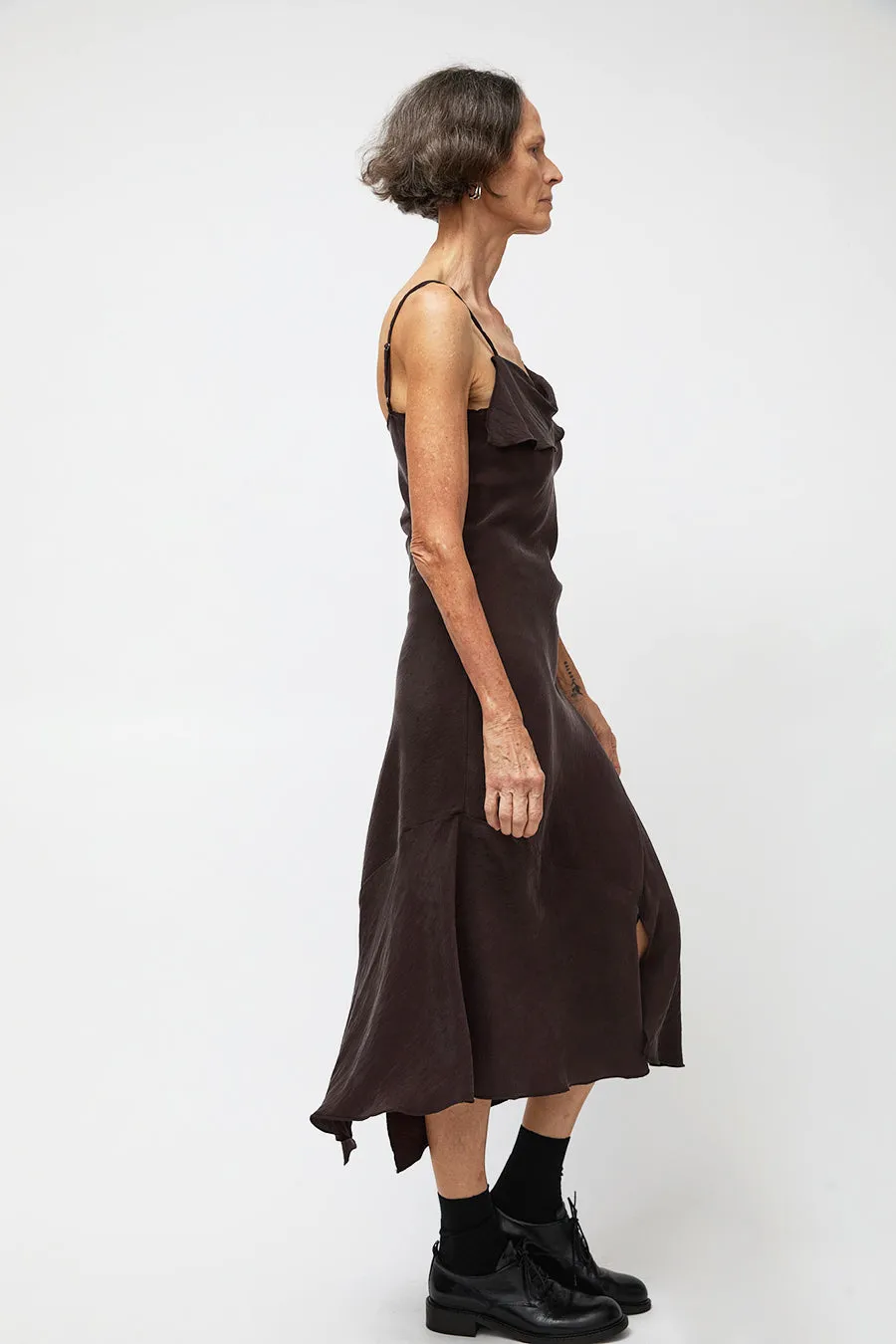 Ali Golden Asymmetrical Tank Dress in Brown sold by No. 6 product image thumbnail 4