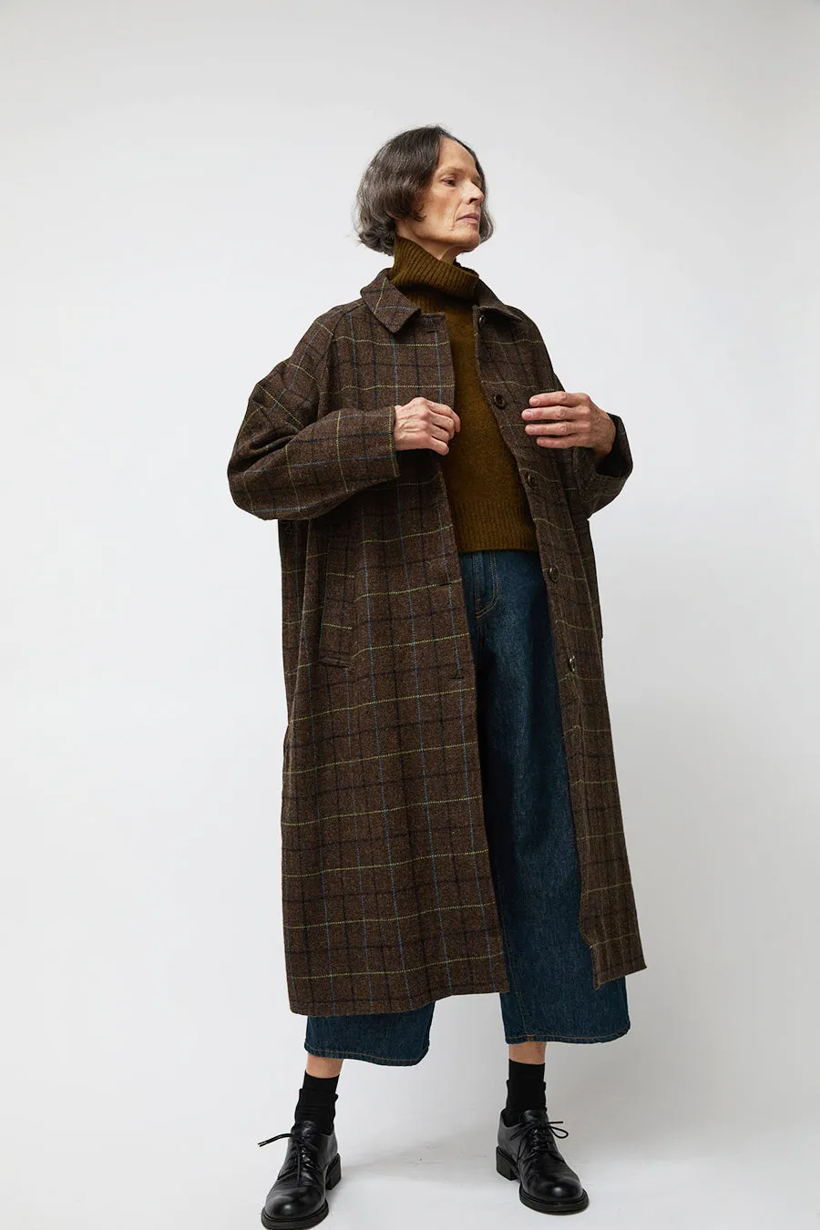 Ali Golden New Trench in Taupe Multicolor Plaid sold by No. 6 product image thumbnail 3