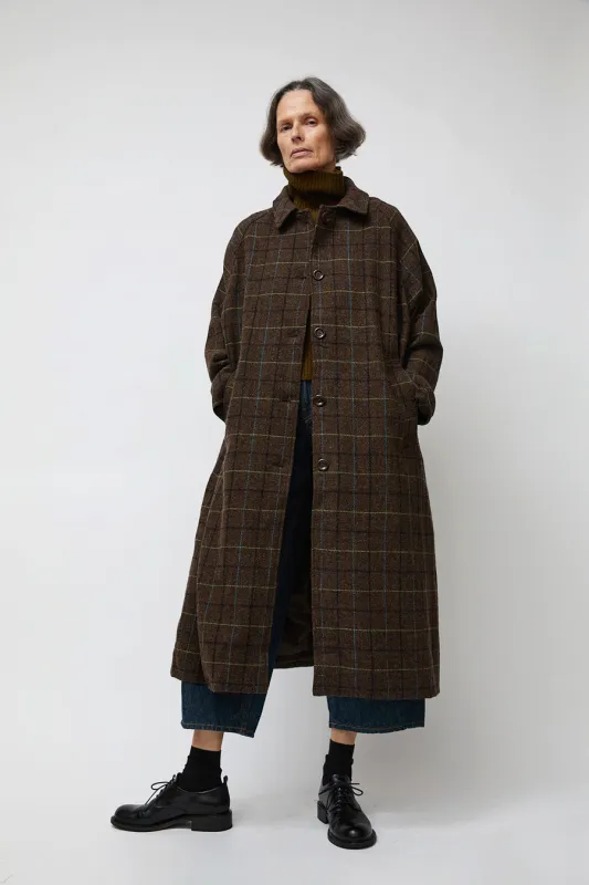 Ali Golden New Trench in Taupe Multicolor Plaid made by Ali Golden