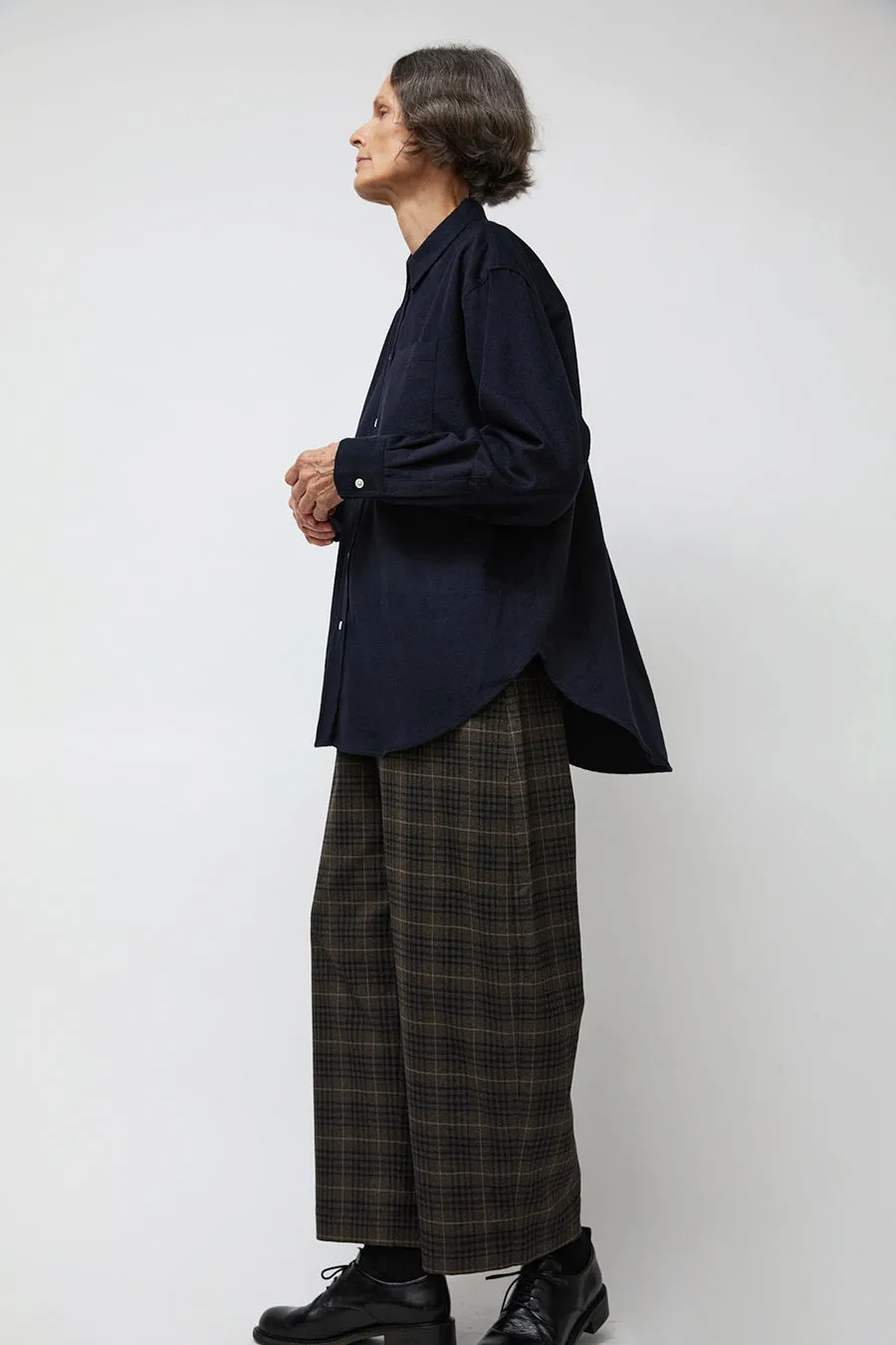 Ali Golden Barrel Pant in Black and Brown Plaid sold by No. 6 product image thumbnail 5
