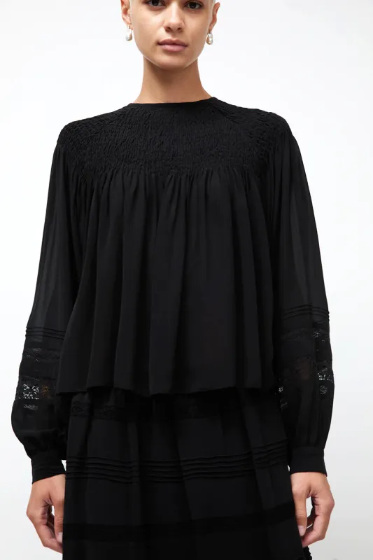 Ciao Lucia Alda Top in Black made by Ciao Lucia