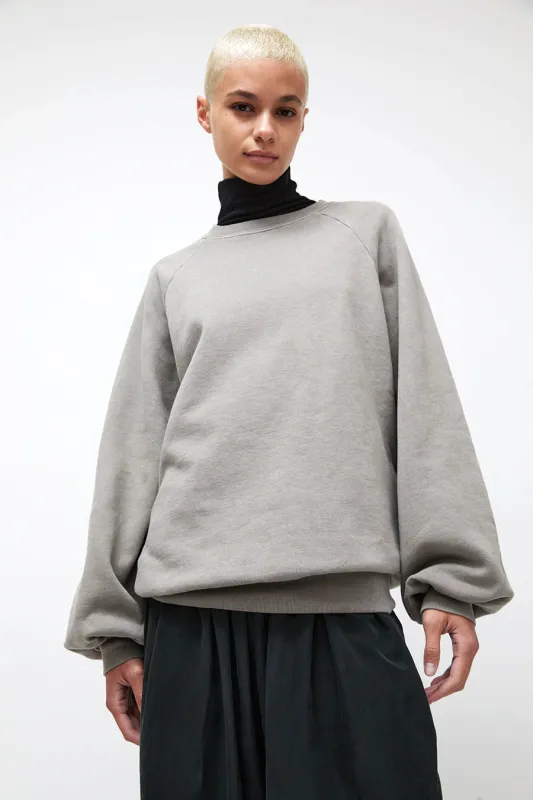 Black Crane Raglan Sweatshirt in Stone made by Black Crane