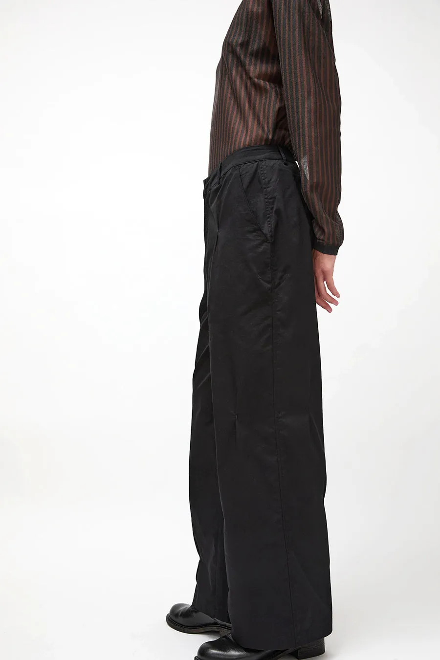 Deiji Studios Multi Pleat Pant in Black sold by No. 6 product image thumbnail 4