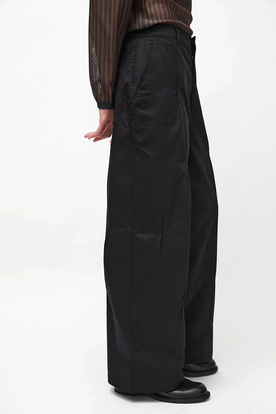 Deiji Studios Multi Pleat Pant in Black sold by No. 6 product image thumbnail 2