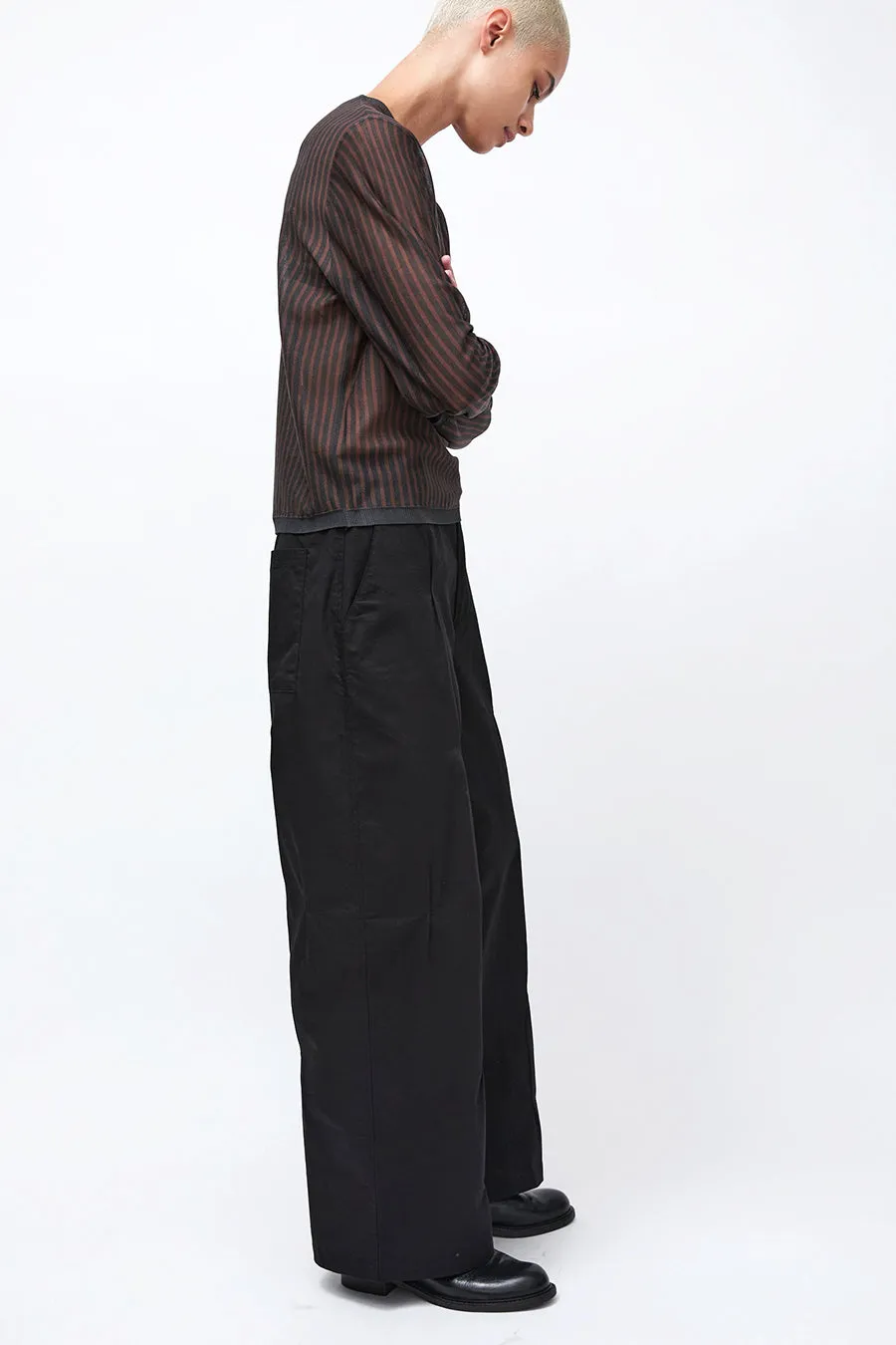 Deiji Studios Multi Pleat Pant in Black sold by No. 6 product image thumbnail 5