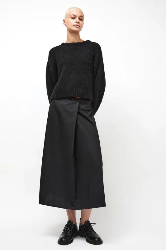 Deiji Studios Wrap Skirt in Black made by Deiji Studios