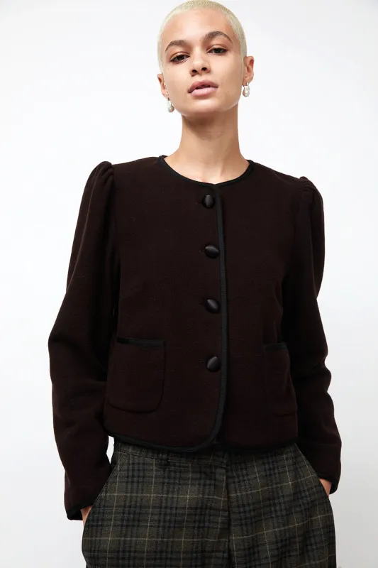 Ciao Lucia Josiane Coat in Brun made by Ciao Lucia