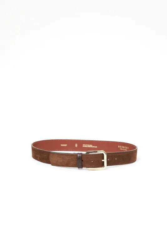 Herbert Frere Soeur La Creek Nabuk Belt in Castano and Choco made by No. 6