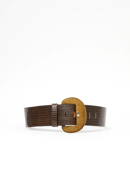 Herbert Frere Soeur La Mirabel Belt in Batiste Kaki and Bronze made by No. 6