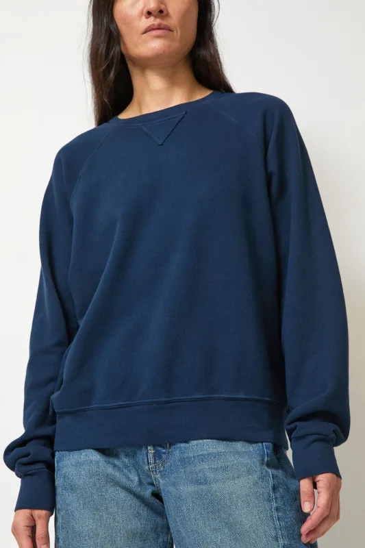 B Sides Arena Crewneck in Marine Overdye made by B Sides Jeans