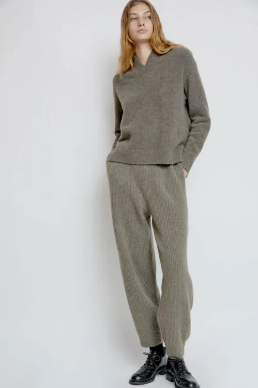 Boboutic Gemini Ribbed Pants in Lichen made by Boboutic