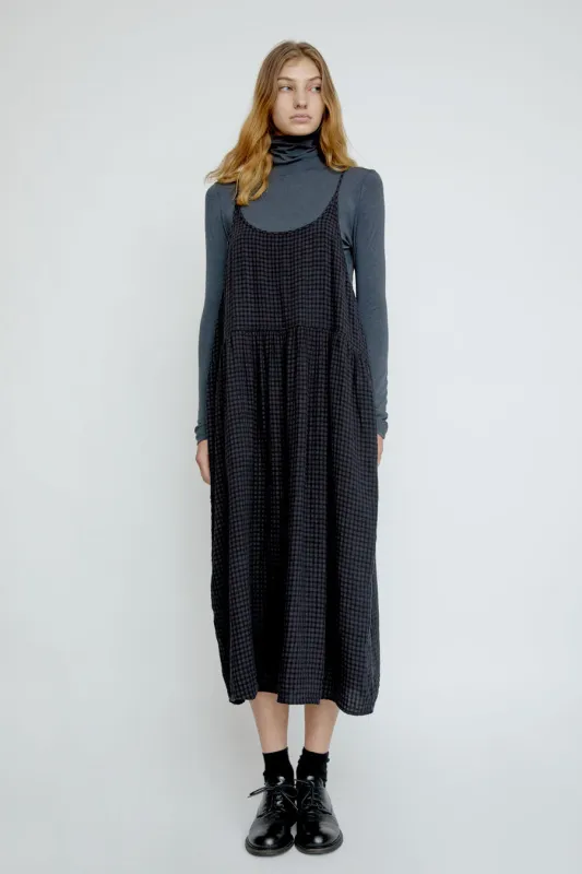 Sultan Wash Rivka Check Dress in Black made by No. 6