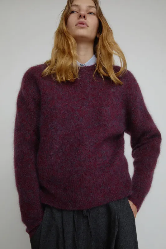Sayaka Davis Mohair Pullover in Mulberry made by Sayaka Davis