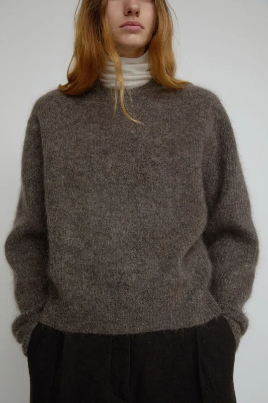 Sayaka Davis Mohair Pullover in Ash Brown made by Sayaka Davis