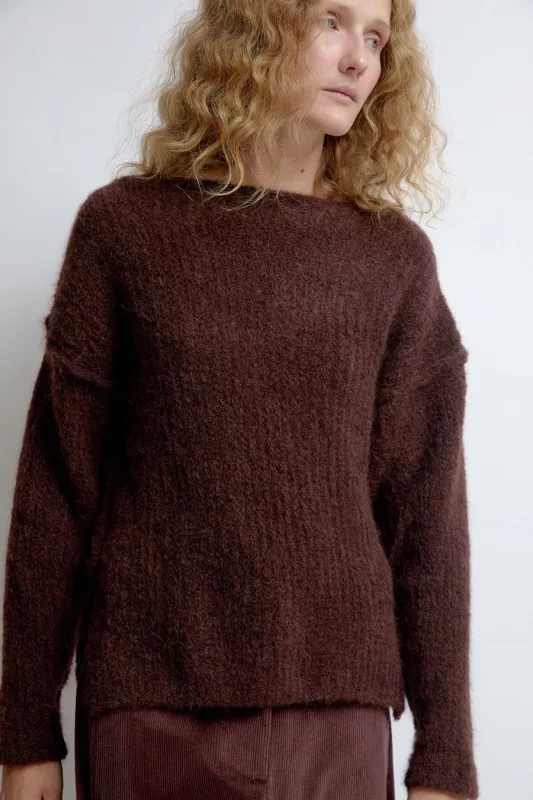 RUS Honoka Sweater in Chocolate made by RUS