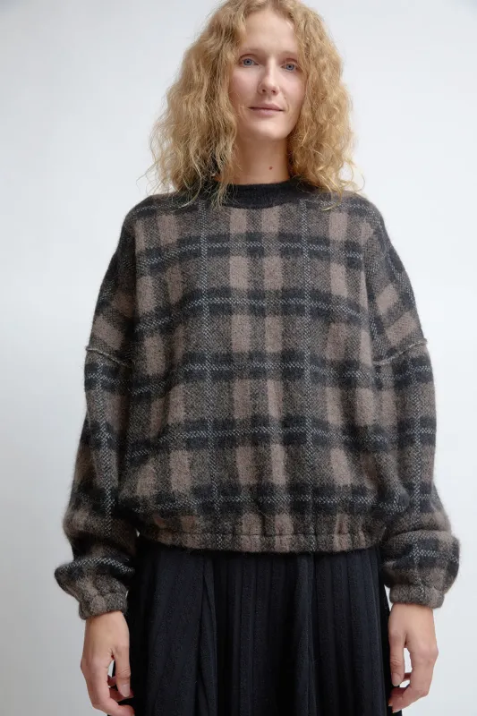 RUS Kokochi Sweater in Black and Taupe made by RUS