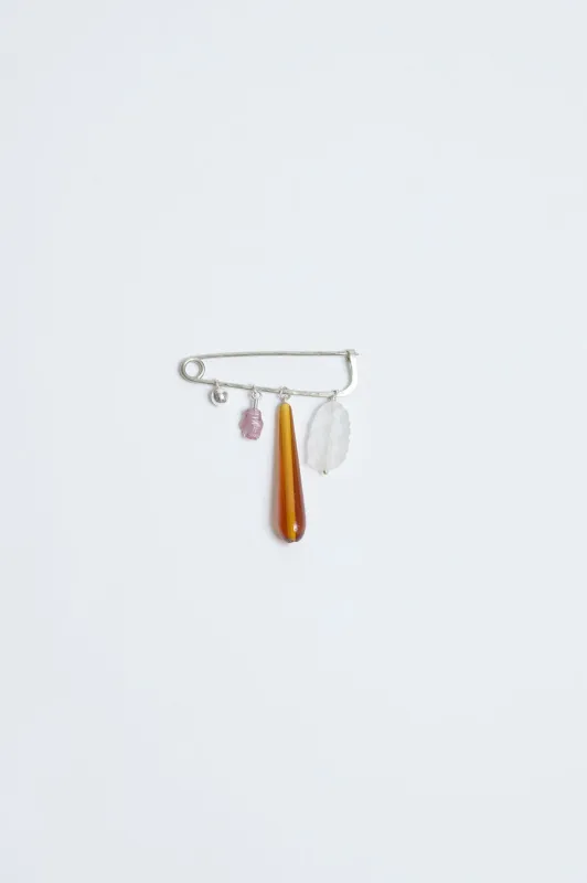 Sisi Joia Pull Brooch in Amber / Frost / Opaline Lilac made by Sisi Joia