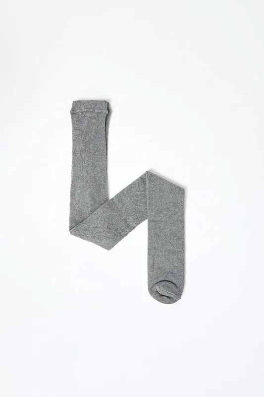 Leur Logette Herringbone Tights in Gray made by No. 6