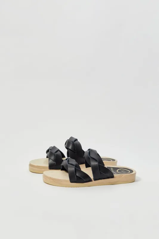 No.6 Double Braided Clog on Bendable Flat Base in Indigo sold by No. 6