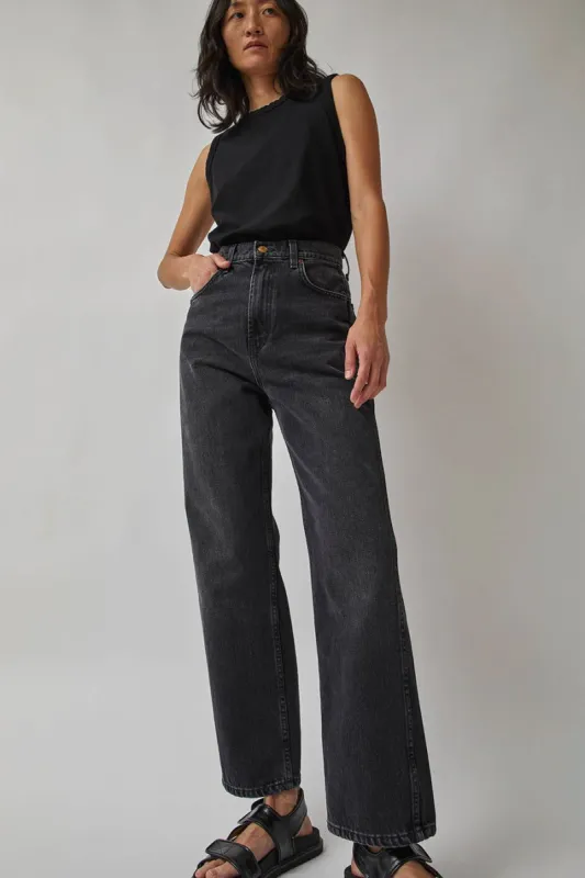 B Sides Plein High Rise Straight Jean in Stil Black made by No. 6