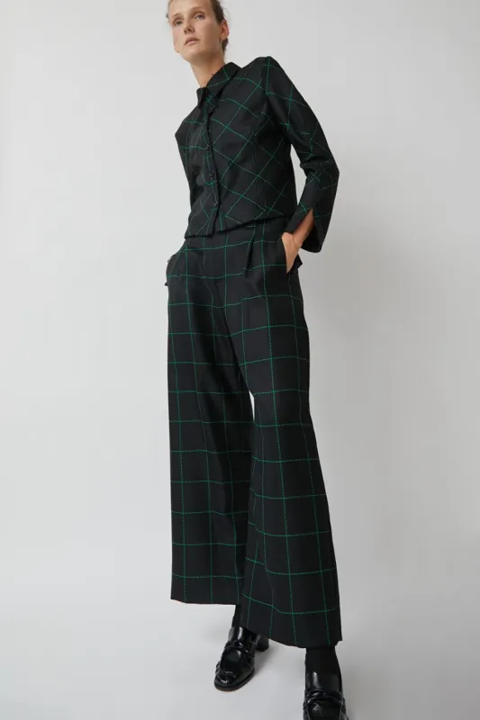 No.6 Kent Pant in Black and Green Plaid sold by No. 6