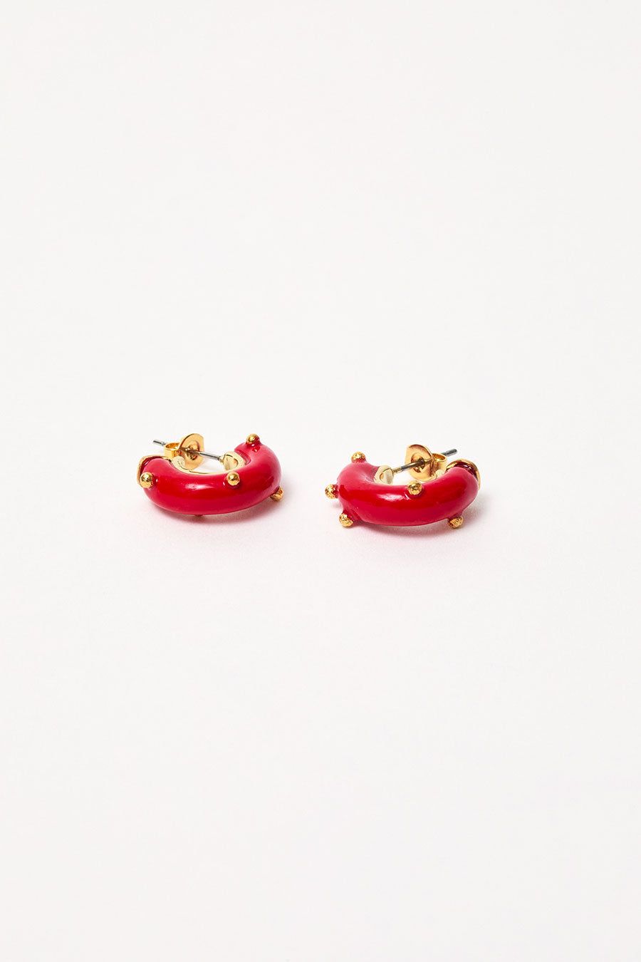 Hannayoo Works Mini Moon Earrings Set in Red sold by No. 6 product image thumbnail 4