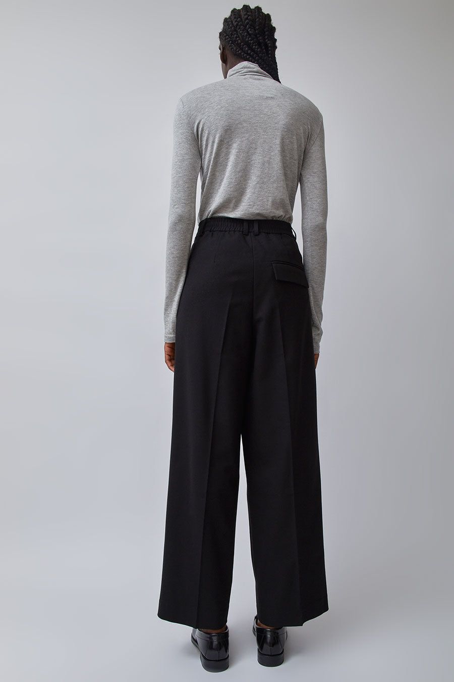 Mijeong Park Pleat Front Wide Leg Pants in Black sold by No. 6 product image thumbnail 5