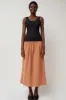 Baserange Diph Skirt in Brick sold by No. 6