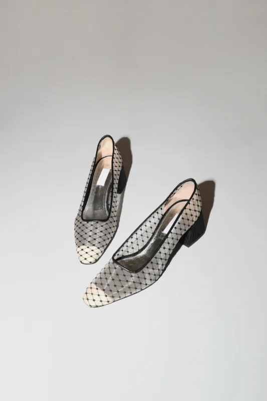 Suzanne Rae Reseau Lady Pump in Black sold by No. 6