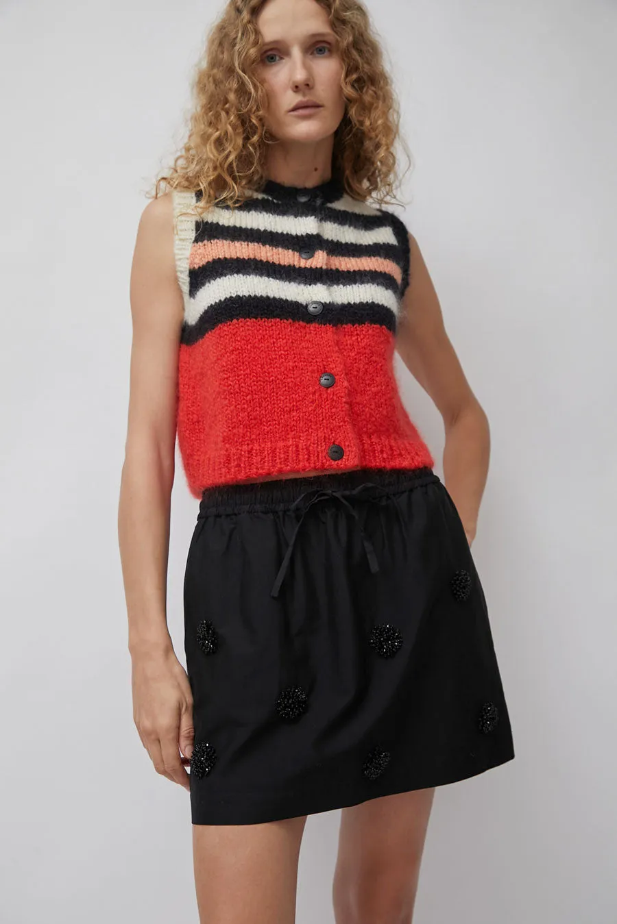 CORDERA Embellished Mini Skirt in Black sold by No. 6