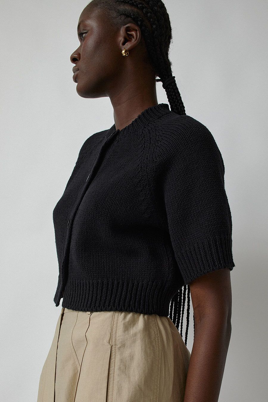 CORDERA Cotton Buttoned Top in Black sold by No. 6 product image thumbnail 4