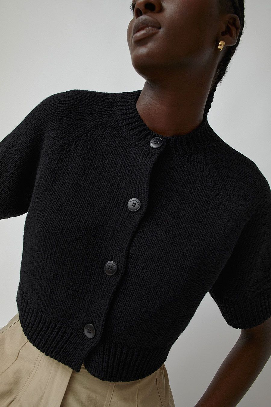 CORDERA Cotton Buttoned Top in Black sold by No. 6 product image thumbnail 2