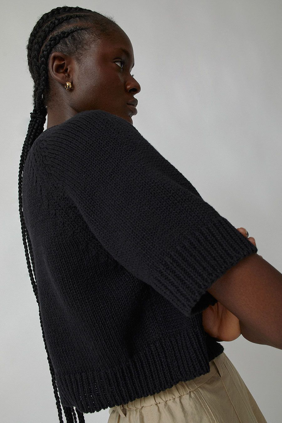 CORDERA Cotton Buttoned Top in Black sold by No. 6 product image thumbnail 3