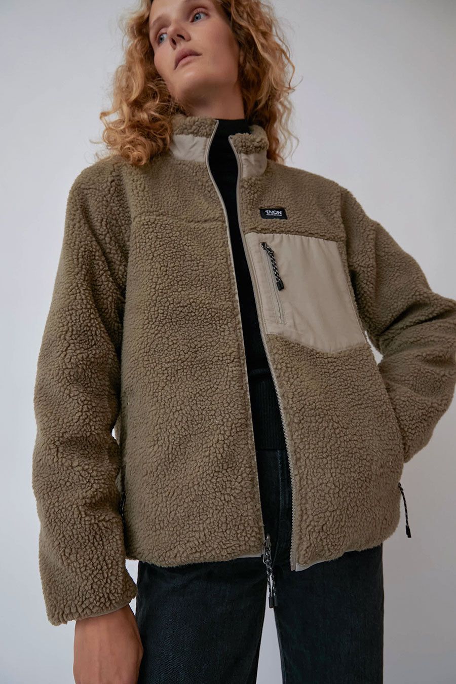 TAION Down x BOA Reversible Jacket in Light Grey with Beige Fleece sold by No. 6 product image thumbnail 2