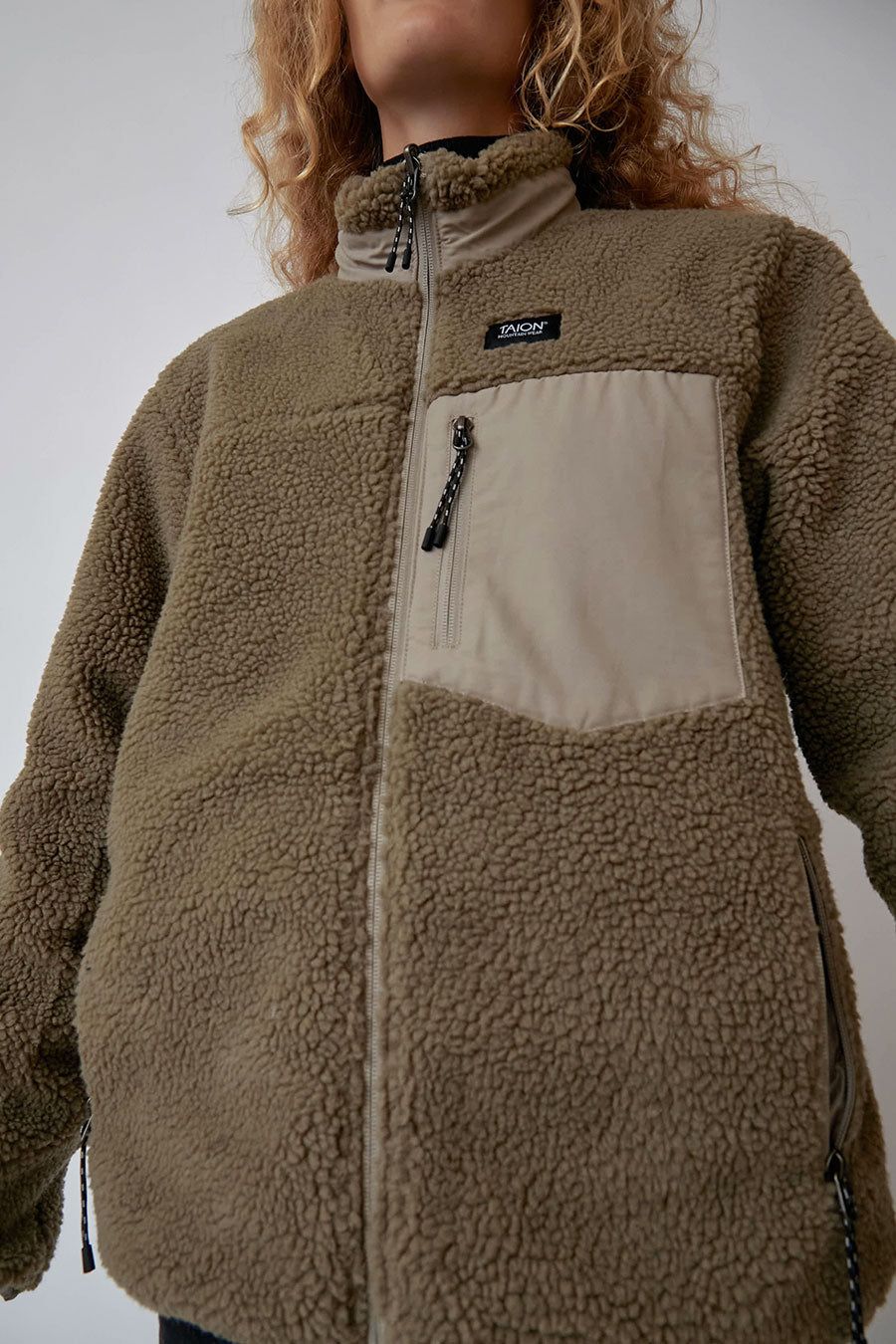 TAION Down x BOA Reversible Jacket in Light Grey with Beige Fleece sold by No. 6 product image thumbnail 3