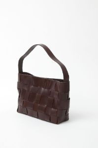 St. Agni Woven Mini Tote in Chocolate sold by No. 6