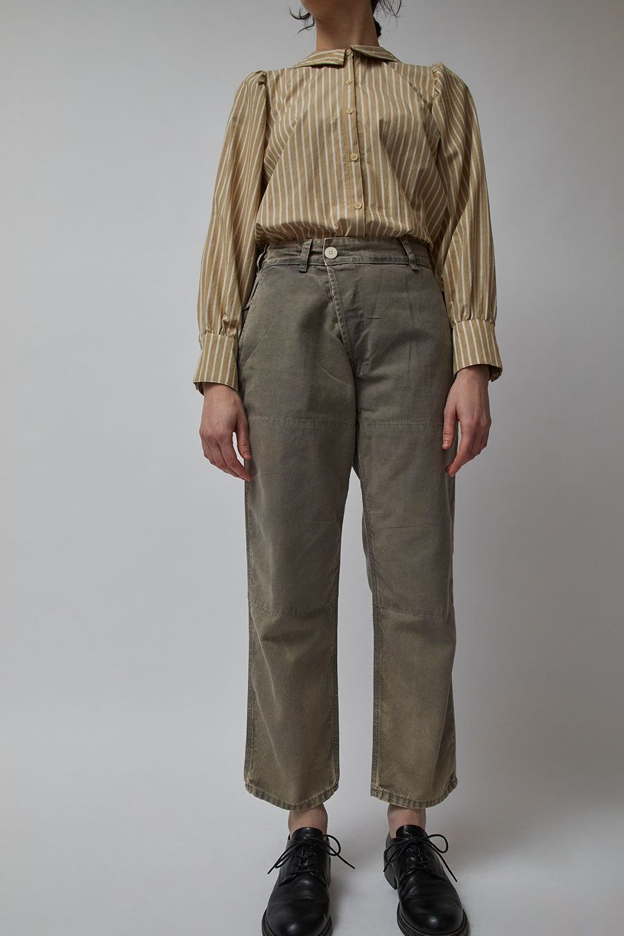 Emma Rothkopf Cross Front Hunting Pant in Lichen sold by No. 6